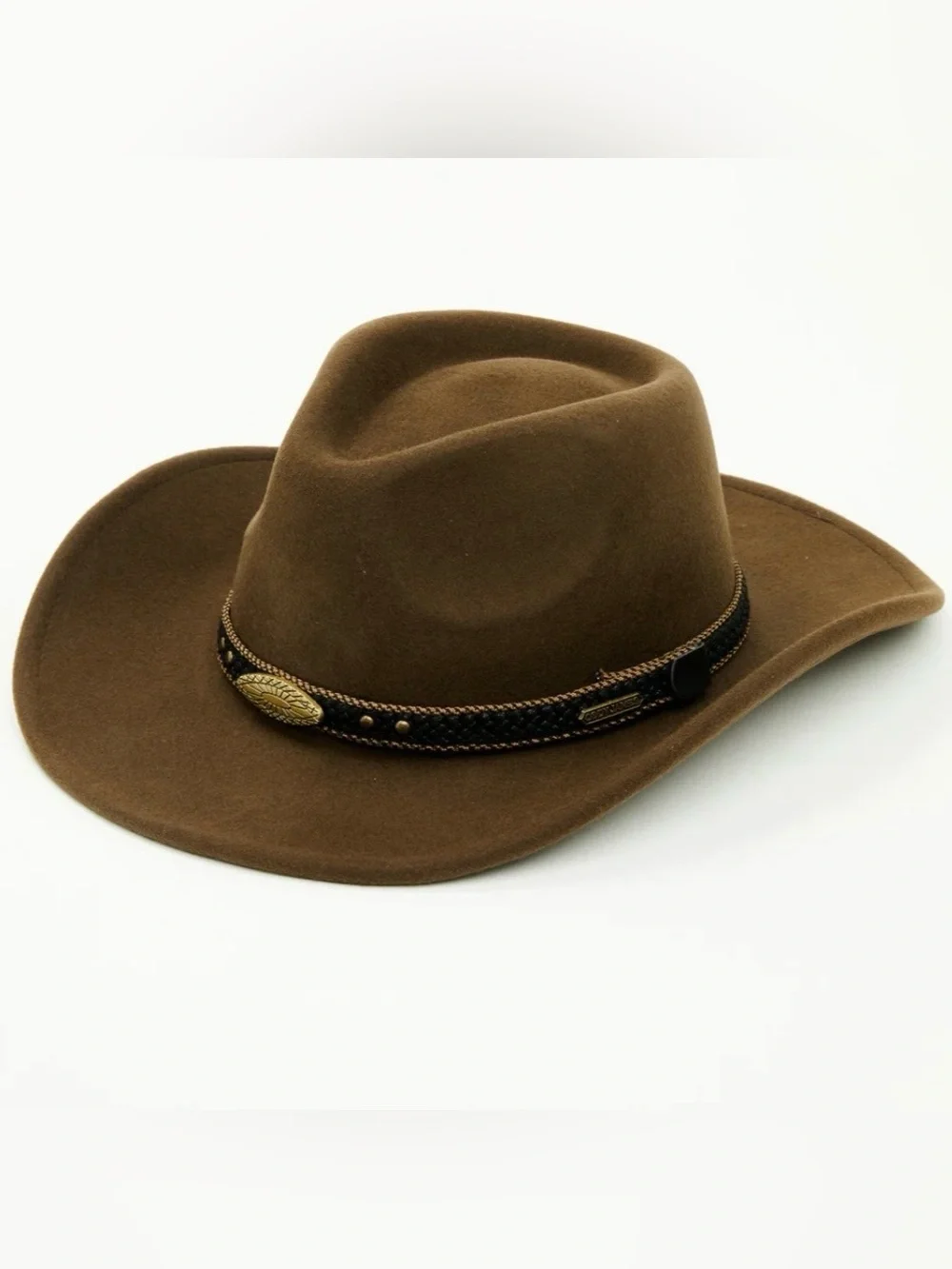 NWOT Cody James Felt Western Fashion Hat. Unisex Size SM in the color Pecan.